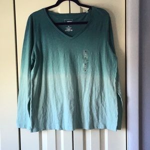 NWT Sonoma, XL Long Sleeve Tie-dye Green tshirt